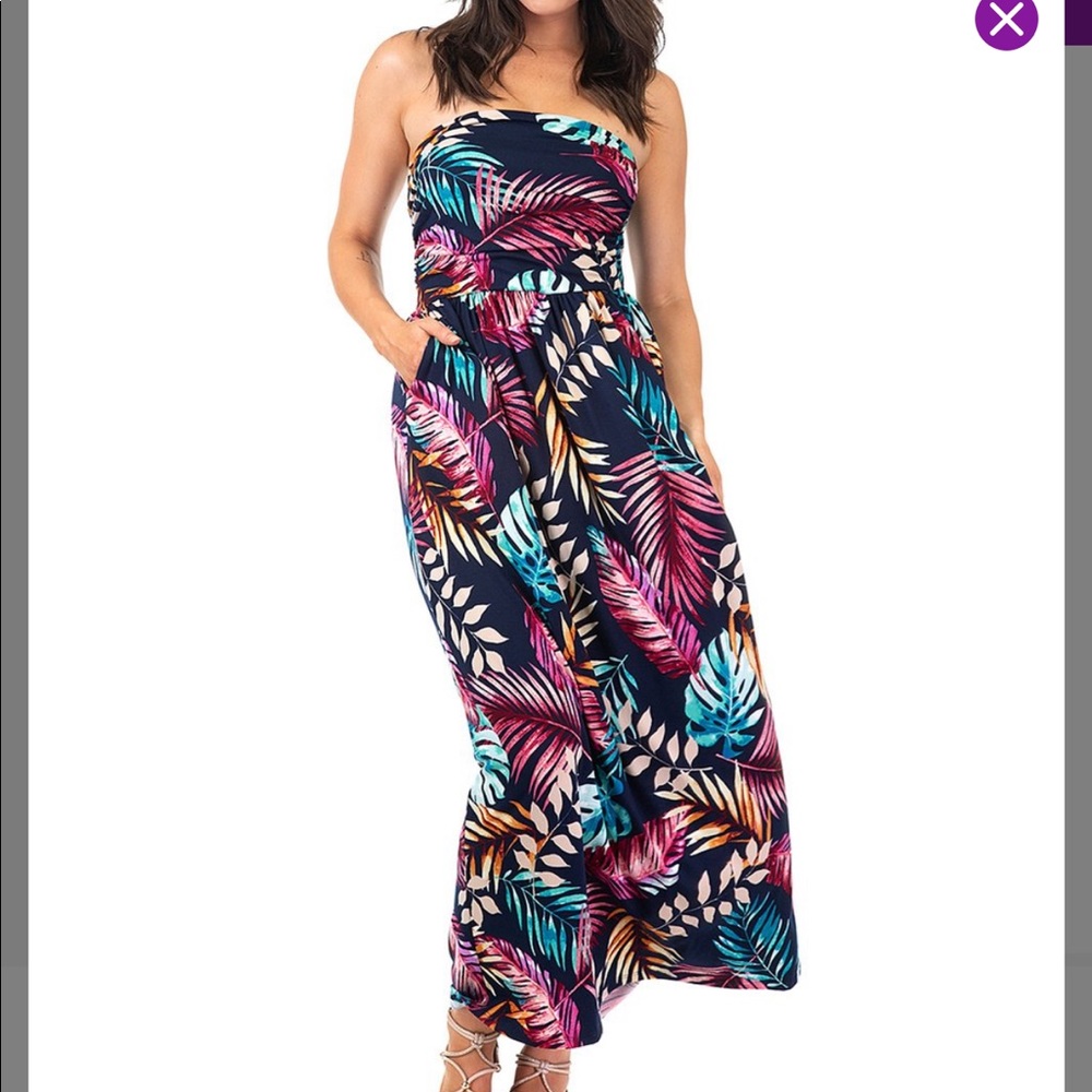 Tropical Maxi with Pockets - Picture 2 of 2